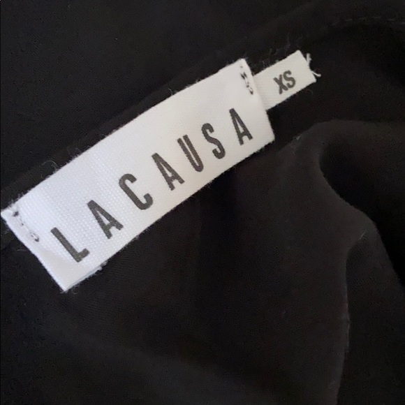 LACAUSA Black Mini Slip Dress Anthropologie - NWT - Picture 9 of 10